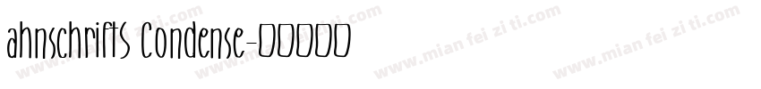 ahnschriftS Condense字体转换